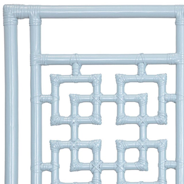 David Francis Palm Springs Platform Bed Queen, Light Blue For Sale - Image 4 of 7