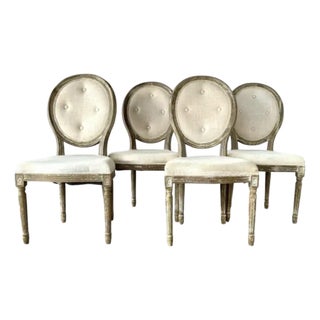 Louis XVI Style Dining Chairs Set of Four For Sale