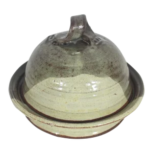 Vintage Studio Pottery Lidded Butter Dish
