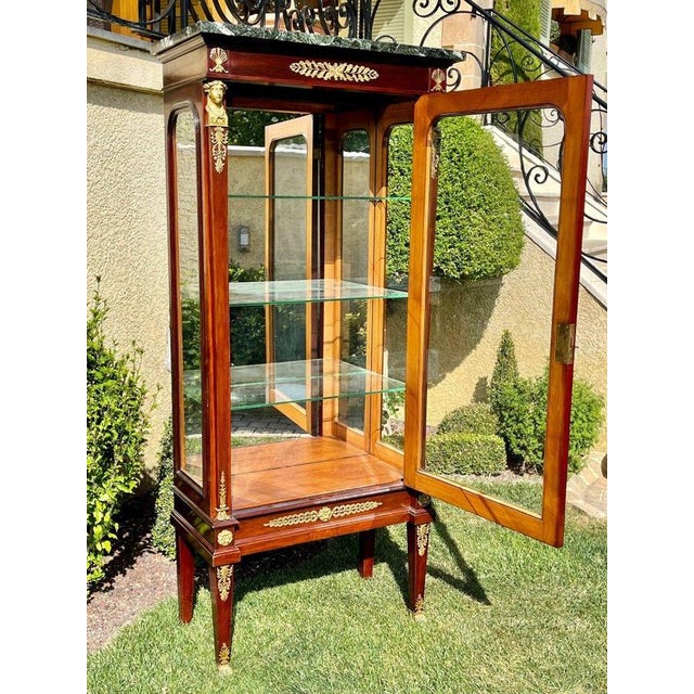 Empire Style Showcase in Mahogany For Sale - Image 10 of 13