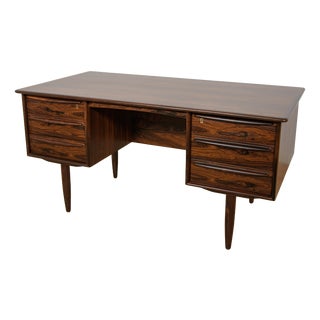 Mid-Century Modern Rosewood Desk by Svend Åge Madsen for Falster Møbelfabrik, Denmark, 1960s For Sale