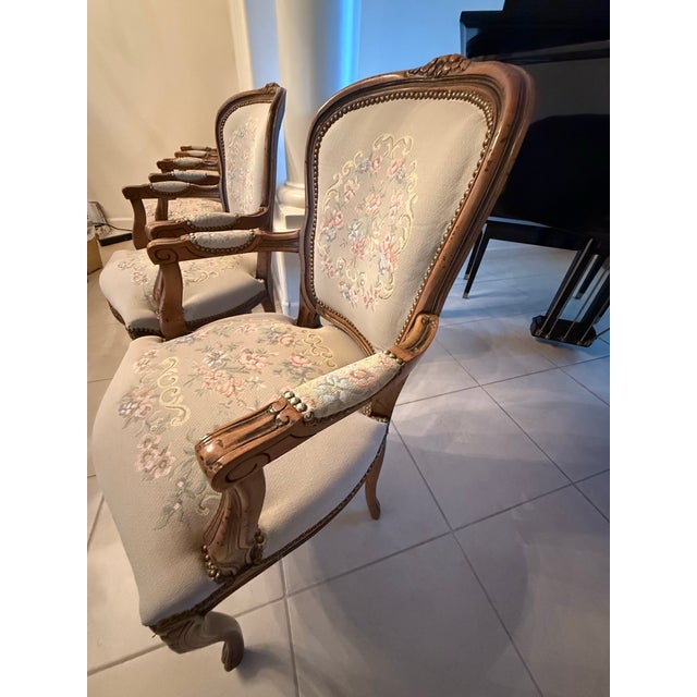 Set of 6 Italian Armchairs by Chateau D’Ax. Made in Italy For Sale - Image 4 of 11