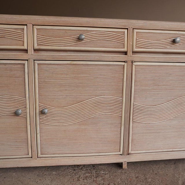 Vintage Pencil Reed Sideboard For Sale - Image 3 of 16