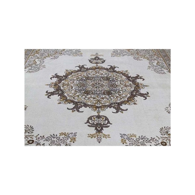 Transitional 1950s Old Persian Tabriz Rug 10 X 13 For Sale - Image 3 of 12