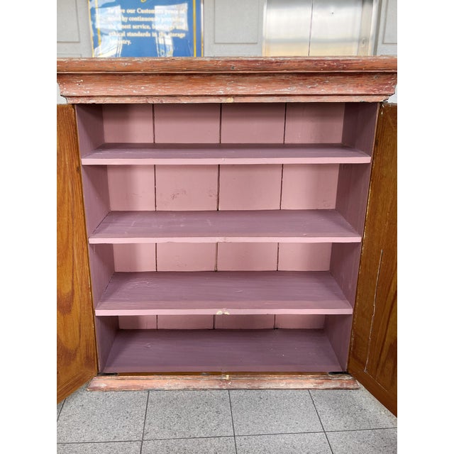 Terra Cotta Swedish Folk Cabinet & Chest of Drawers For Sale - Image 8 of 18