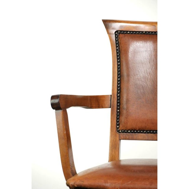 Sheepskin Dining Chairs in Warm Cognac Color, Set of 2 For Sale - Image 10 of 15