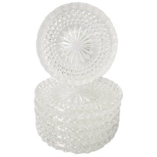 Midcentury Faceted Beverage Coasters, Set of 6 For Sale