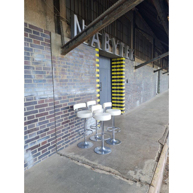 Vintage French Bar Stools, 1980s, Set of 3 For Sale - Image 11 of 12