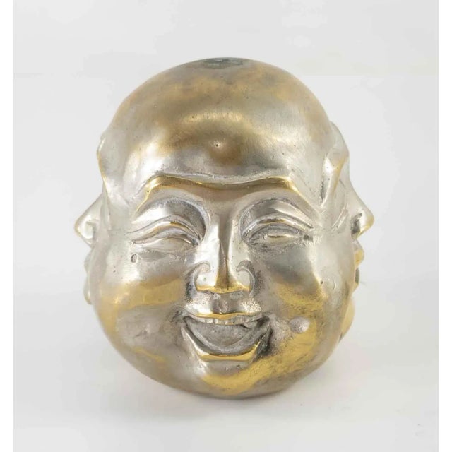 Chinese Faces of Buddha Bronze For Sale - Image 4 of 8