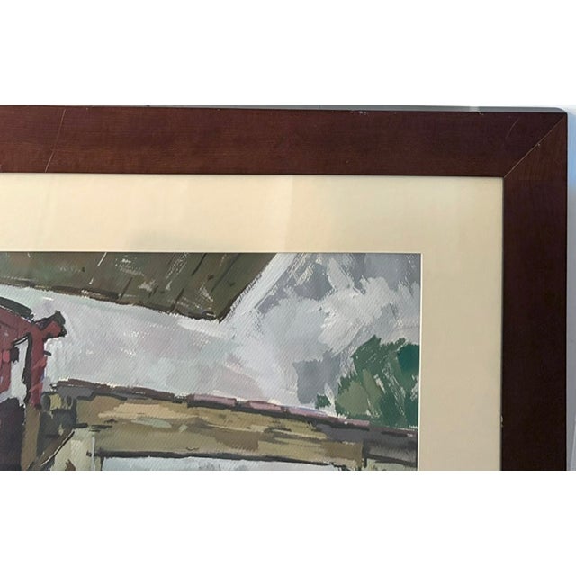 Mid Century Karl Sherman Gouache Painting, Signed For Sale In New York - Image 6 of 9