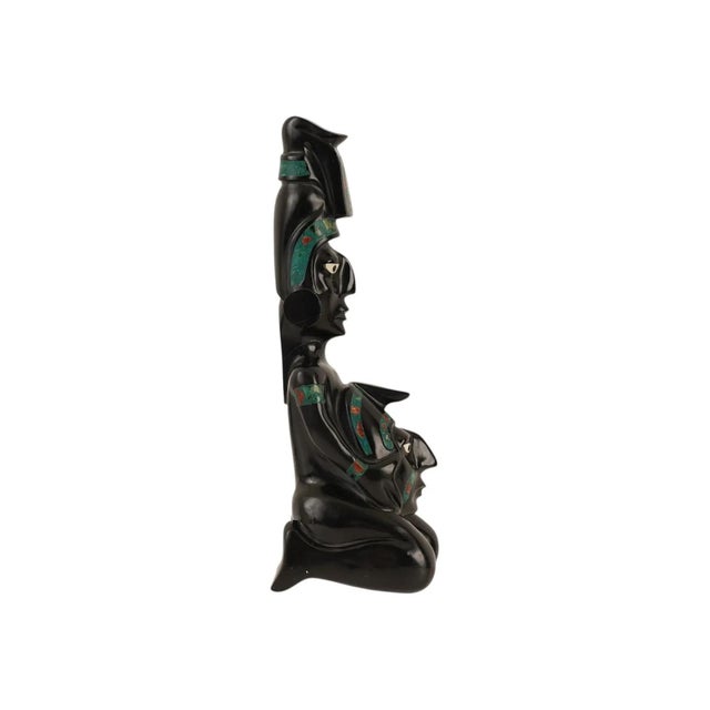 Mexican Vintage Mexican Pre-Columbian Aztec Onyx Sculpture For Sale - Image 3 of 8