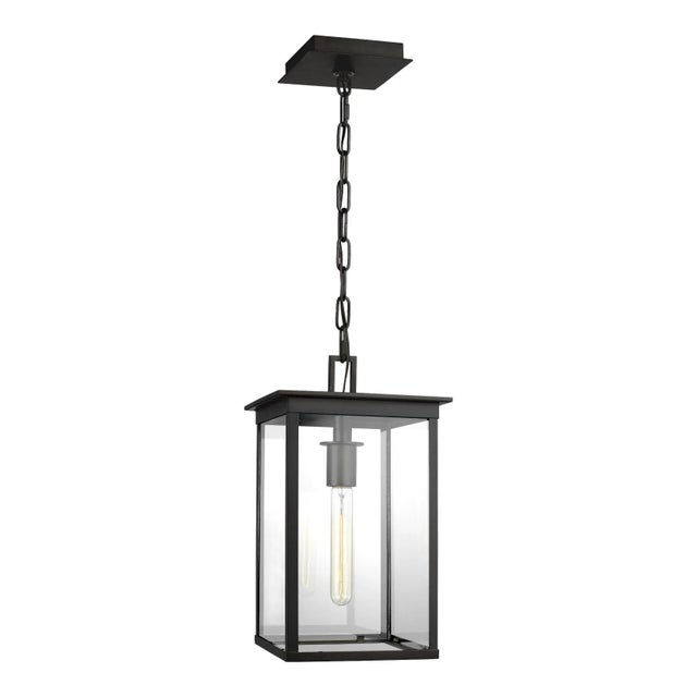 Modern Chapman & Myers by Visual Comfort Studio Freeport Small Outdoor Pendant, Copper For Sale - Image 3 of 3