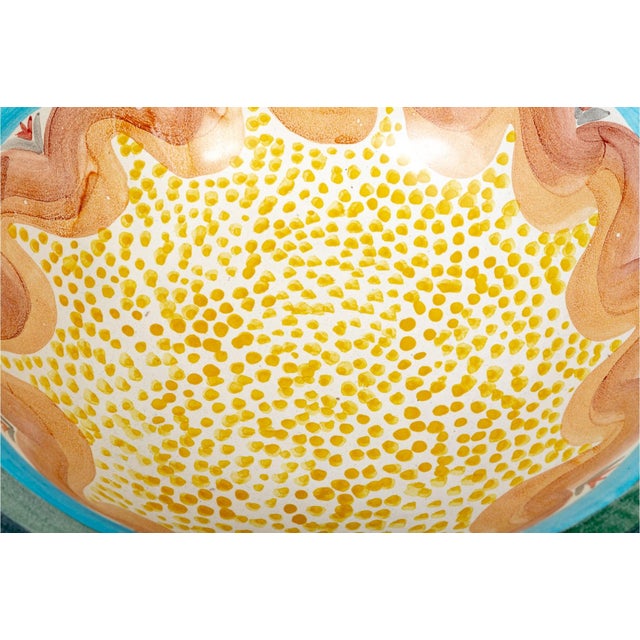 Shabby Chic Mackenzie-Childs "Brittany" 14.5" Vintage Terracotta Centerpiece Serving Bowl For Sale - Image 3 of 5