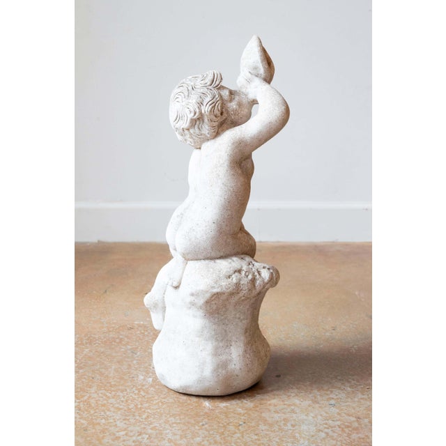 Mid 20th Century Mid 20th Century Swedish 20th Century Marble Cherub Statue For Sale - Image 5 of 9