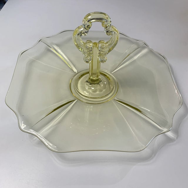 Light Yellow Dessert Set in Antique Yellow For Sale - Image 8 of 13