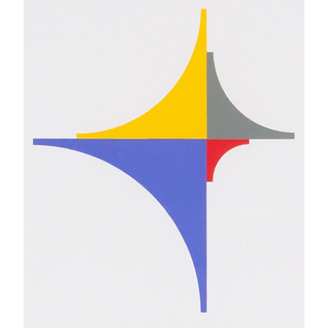 A 1995 serigraph print, titled "Konstruktion and Intuition", by the German artist Anton Stankowski (1906-1998). This print...