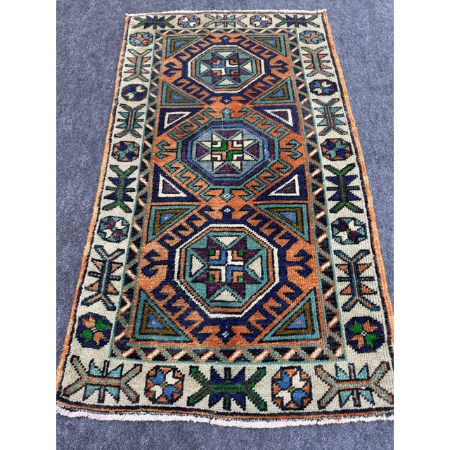 Turkish Yastik Rug 1'11" x 3'6" For Sale - Image 4 of 5