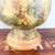 Mid 20th Century Vintage Ceramic and Wood Olive Green Earth-Tone Table Lamp For Sale - Image 5 of 8