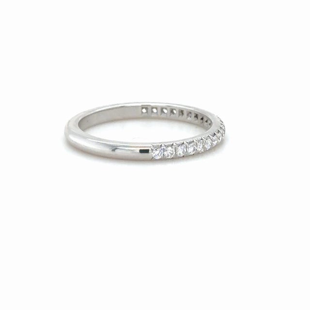 Platinum Tiffany & Co. Soleste 0.17 CTTW Diamond Band, Platinum, Size 6 For Sale - Image 8 of 10