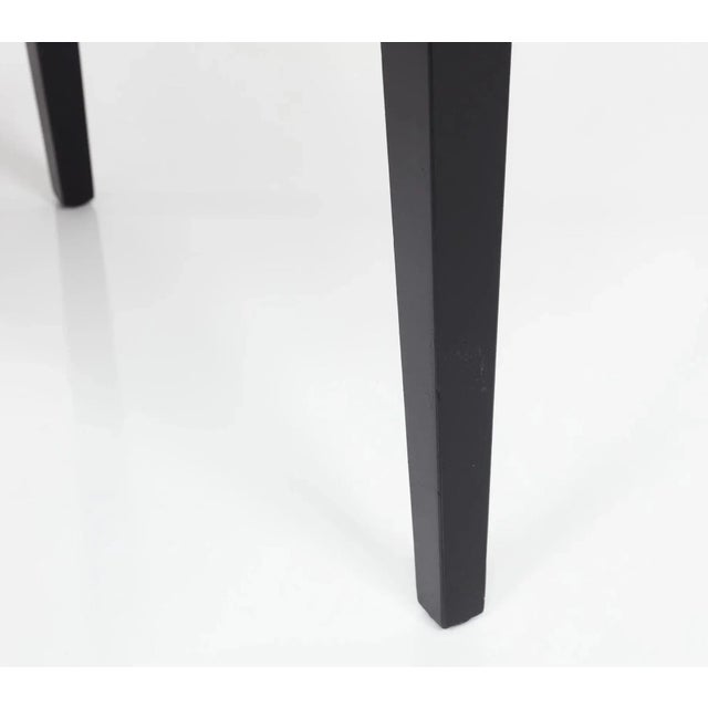 Tommi Parzinger Tommi Parzinger Green Leather Occasional Table, Model No. 3303, Ca. 1955 Ebonized Wood, Embossed Leather. For Sale - Image 4 of 11