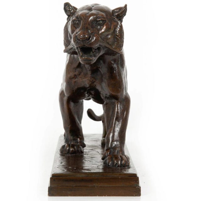 French 1880s Bronze Sculpture “Tiger Walking” by Antoine-Louis Barye For Sale - Image 4 of 12