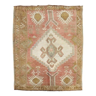 Vintage Turkish Tribal Anatolian Rug - 3'1" x 3'6" For Sale