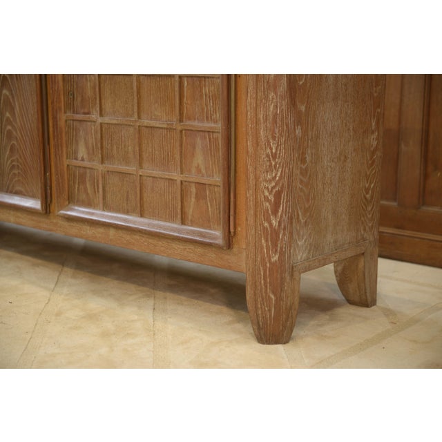 Whitewashed Oak Buffet by Maurice Rinck, 1940s For Sale - Image 6 of 17