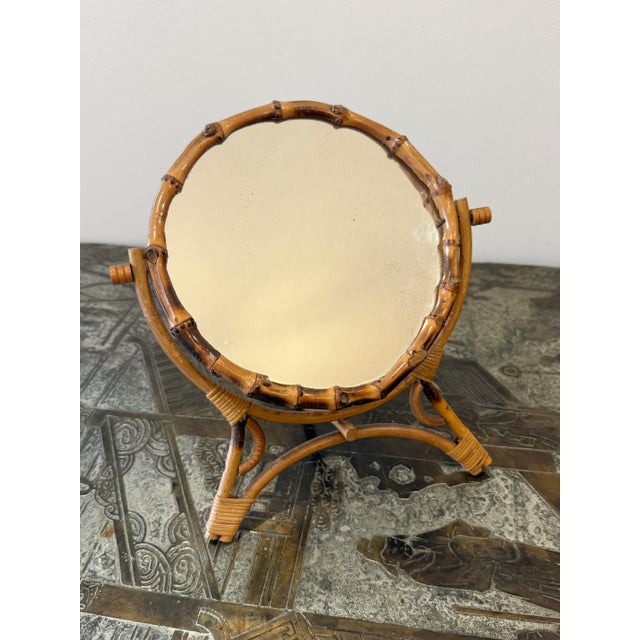 Vintage French Bamboo Mirror For Sale - Image 11 of 12