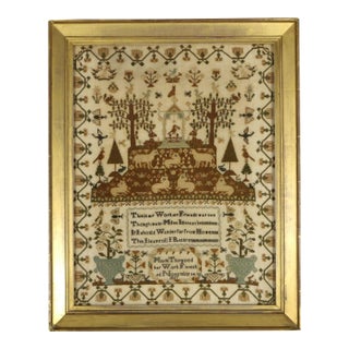 Regency Period Sampler, 1827, by Maria Thurgood For Sale