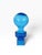 Blue Mid Century Empoli Art Glass Bottle Diamond Cut Optic C. 1960's For Sale - Image 8 of 8