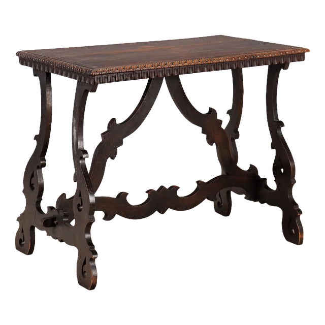 Small Walnut Refectory Table For Sale