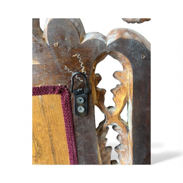 Louis XVI Giltwood Mirror With Urn Crest & Pierced Ribbonwork — 56″ Neoclassical Elegance For Sale - Image 11 of 12