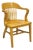 Early 20th Century Traditional Antique Solid Golden Oak Wood Office Library Bankers Arm Chair For Sale