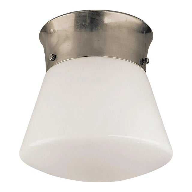 Thomas O'Brien for Visual Comfort Signature Perry Ceiling Light in Antique Nickel For Sale
