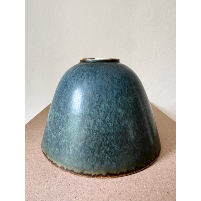Large Swedish Aru Harfur Glazed Stoneware Bowl by Gunnar Nylund for Rörstrand, 1960s For Sale - Image 4 of 7