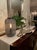 Vintage Industrial Mesh Lantern Table Lamp With Jute Rope Handle For Sale - Image 11 of 12