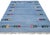 Handmade Cotton Vegetable Dyed Flat Weave Area Rug, Sky Blue Leaf Dhurrie - 8'x10' For Sale - Image 12 of 13