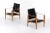 Set of Black Leather Safari Chairs attributed to Kaare Klint, 1950s For Sale - Image 3 of 12