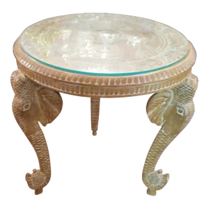 20th Century Anglo Indian Style Teakwood Elephant Table