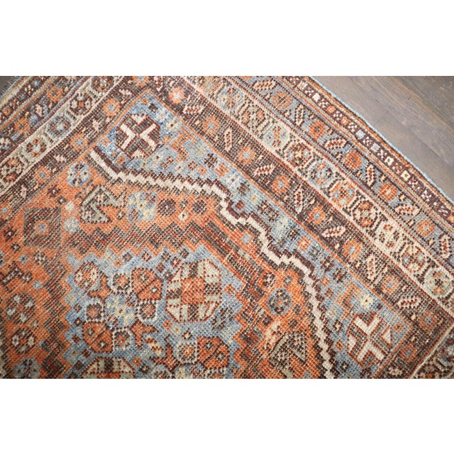 Early 20th Century Persian Shiraz Square Rug - 3'10" x 3'11" For Sale - Image 4 of 7