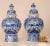 Ceramic Blue and White Chinoiserie Earthenware Lidded Vases from Royal Delft, 1940s, Set of 2 For Sale - Image 7 of 16