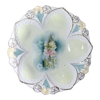 Authentic r.s. Prussia Antique Porcelain Plate Made by the Reinhold Schlegelmilch Factory in Germany. For Sale