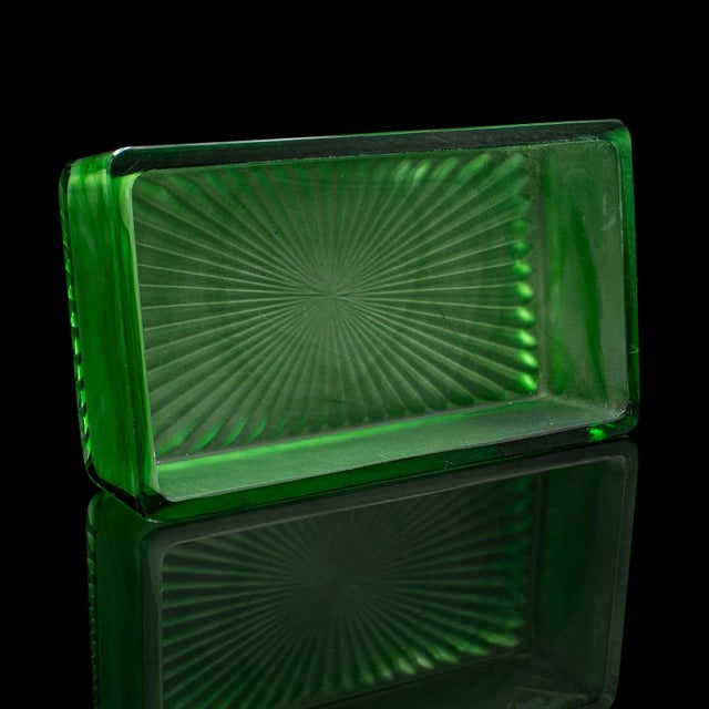 Glass 1930's Vintage Lidded Soap Dish For Sale - Image 7 of 11
