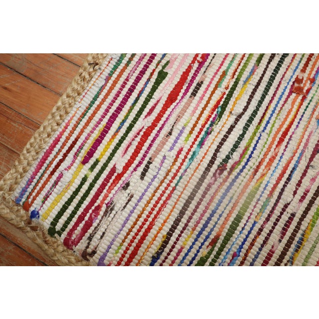 Textile Zabihi Collection Vintage Mini Size Rag Rug - 2'1" x 3'9" For Sale - Image 7 of 9