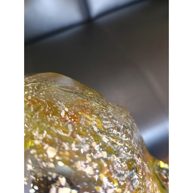 Mid-Century Murano-Attributed Yellow Glass Ashtray For Sale - Image 9 of 10