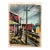 Henry Emil Salloch Original Watercolor on Paper Mid-Century Modern Railroad Station, 1960. For Sale