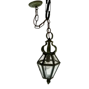 1930s Verdigris Hanging Lantern