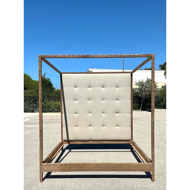 Vintage Rustic King Canopy Bed For Sale - Image 9 of 12