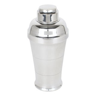 Art Deco Silver Plate Cocktail Shaker by Silversmith Saint Medard Paris For Sale