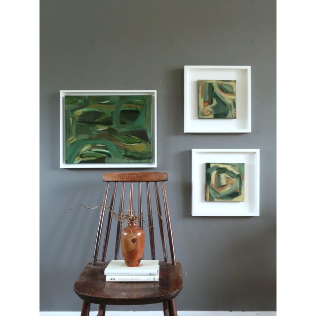 Contemporary 'Forest Bathing I' Modernist Abstract Acrylic Painting by British Artist Frances Daws, Framed For Sale - Image 11 of 11